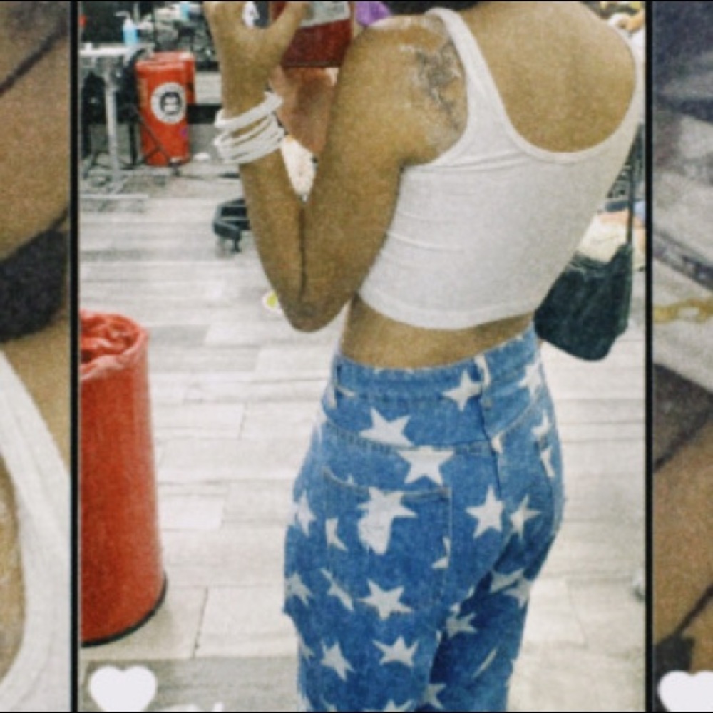 Y2K star spangled jeans